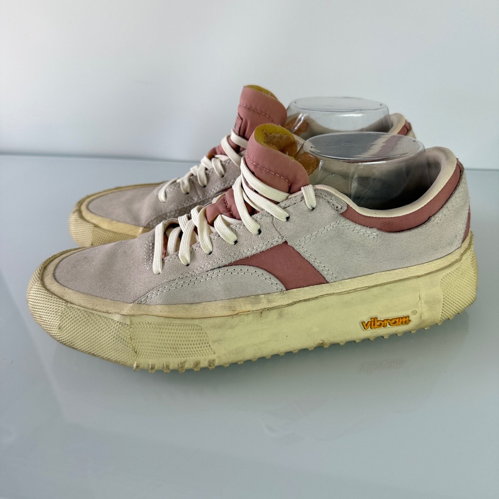 Brandblack Visita Sneakers Mens 10 Pink Beige Vibram Sole Low Top 2125